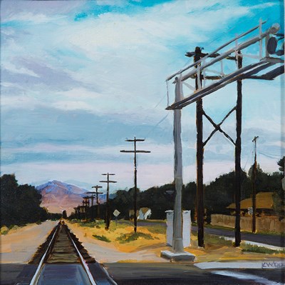 CROSSING ON THE BENCH BY KAREN WOODS
