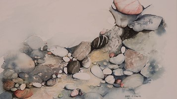 Boise River Stones by Mark Davis