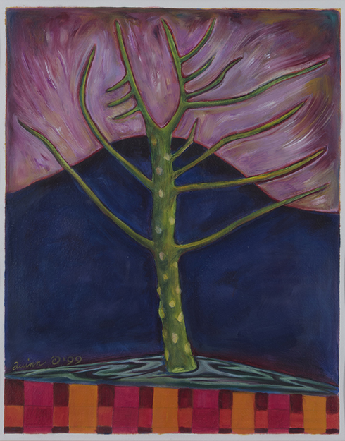 Pink Leaf Pine tree by Nancy Quinne Budde