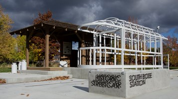 HISTORY OF SOUTH BOISE STREETCAR STATION PLAZA BY BYRON FOLWELL IMAGE 1