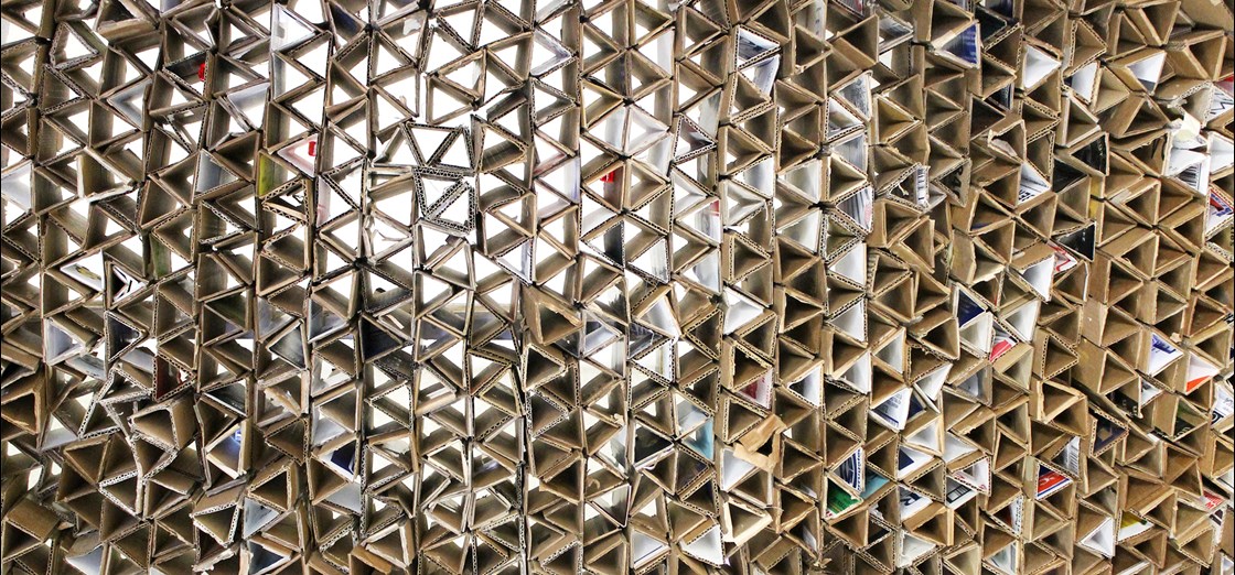 Cardboard triangles art