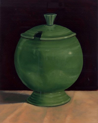 Painting of green ceramic