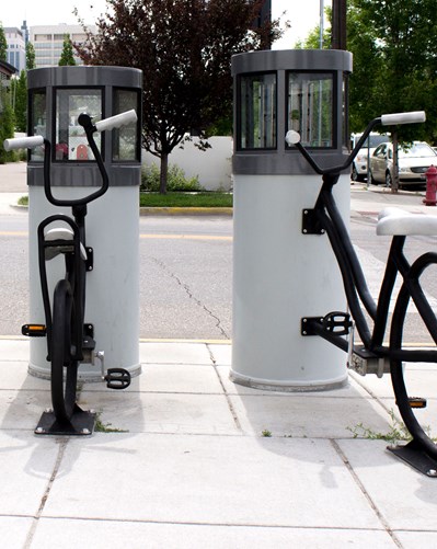 Photograph of Bike Trio public art