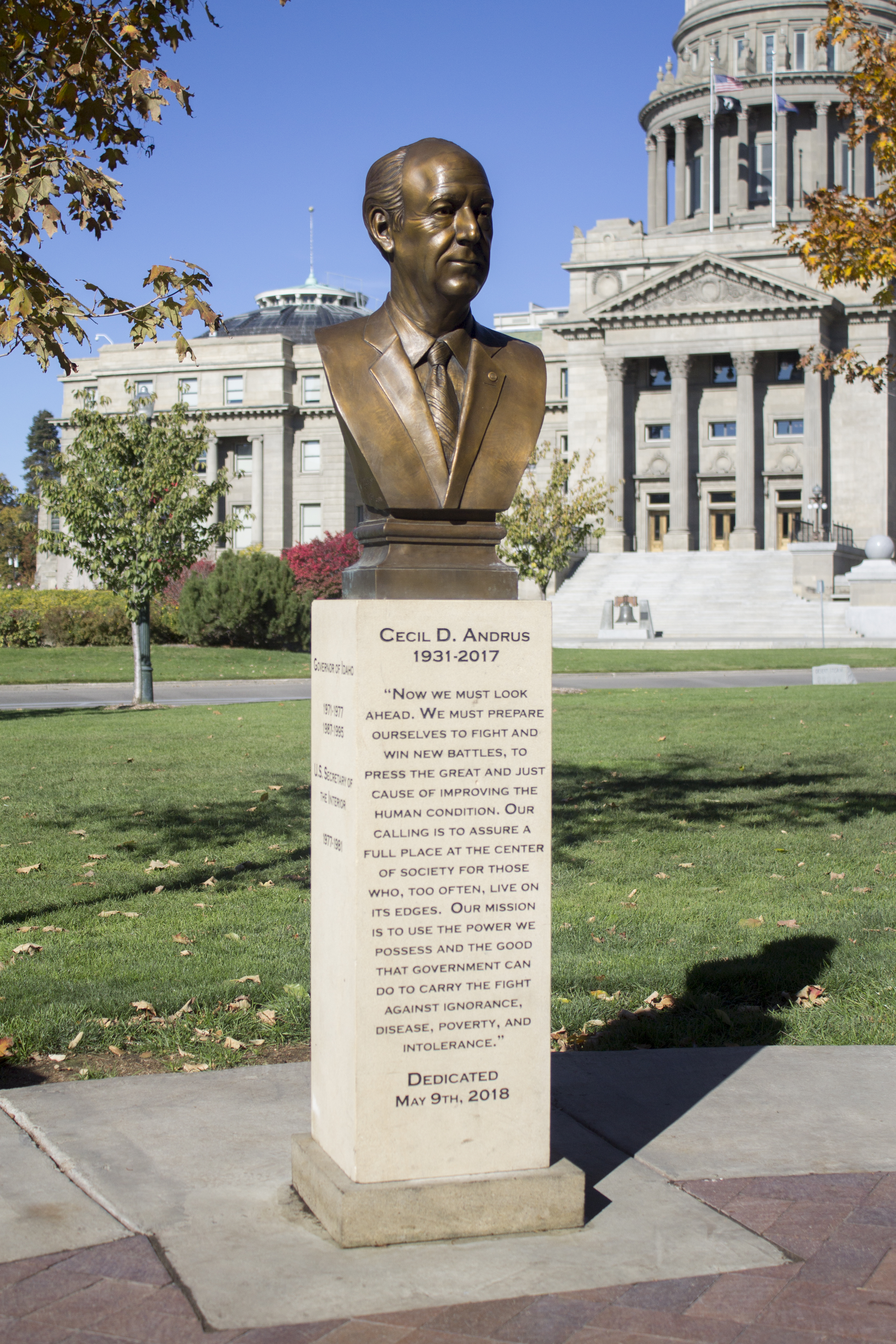 Cecil Andrus Park Monument by Benjamin Victor