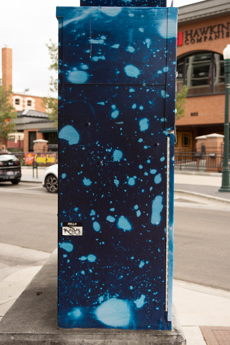 A batik dye pattern reminiscent of a clear night sky. 