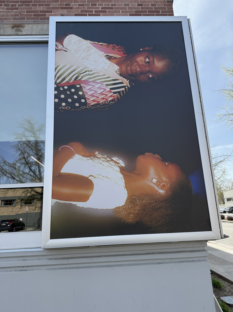 A collage of two photographs depicting African American females.